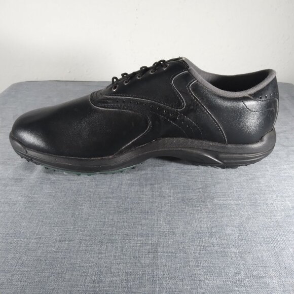 FootJoy Mens GREENJOYS Black Golf Shoes Size 9.5 M Traction Cleat Sole 45462 EUC - Picture 3 of 12